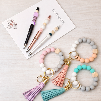 Beaded Wristlet & Pen Duo