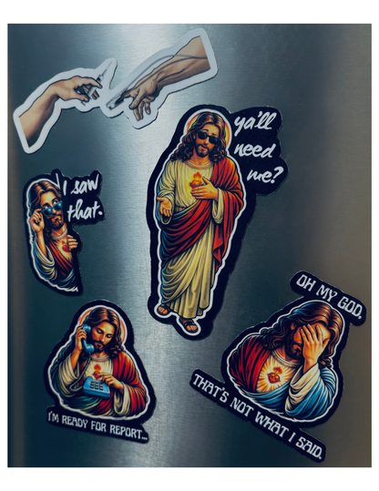 Jesus Nurse Humor Magnet Set (5-Pack)